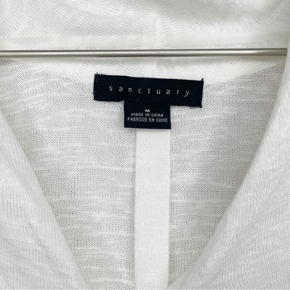 SANCTUARY White Knot Interested Long Sleeve Knit Top Size Medium - Picture 3 of 5